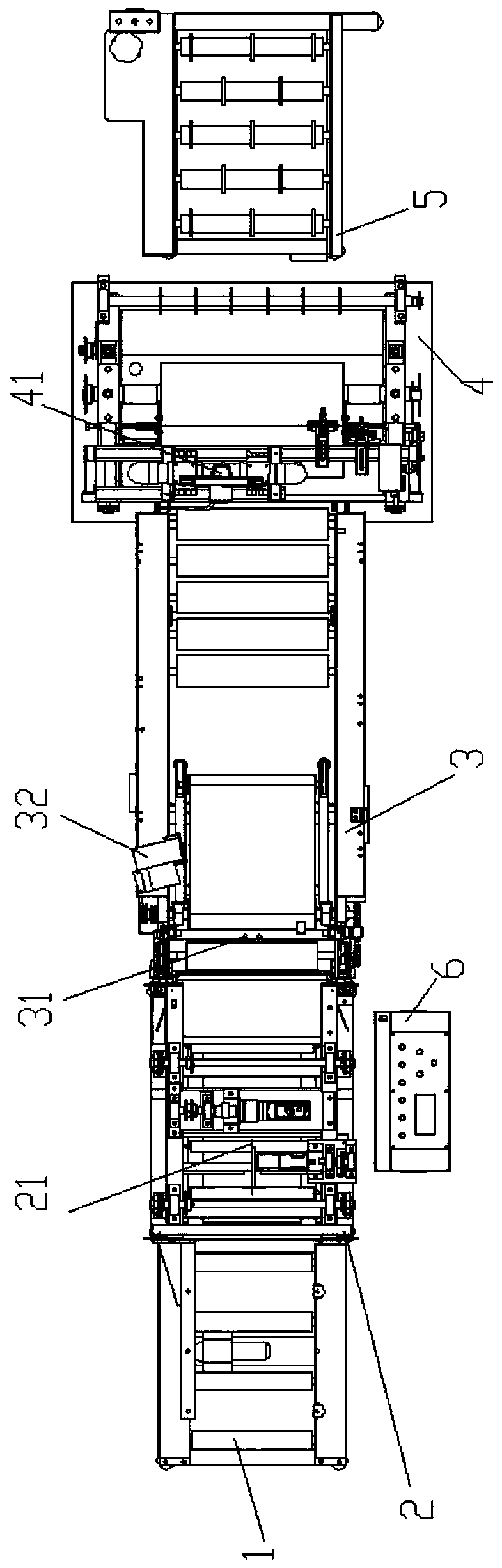 Equipment for automatically separating plywood veneers and screening and gluing single veneers