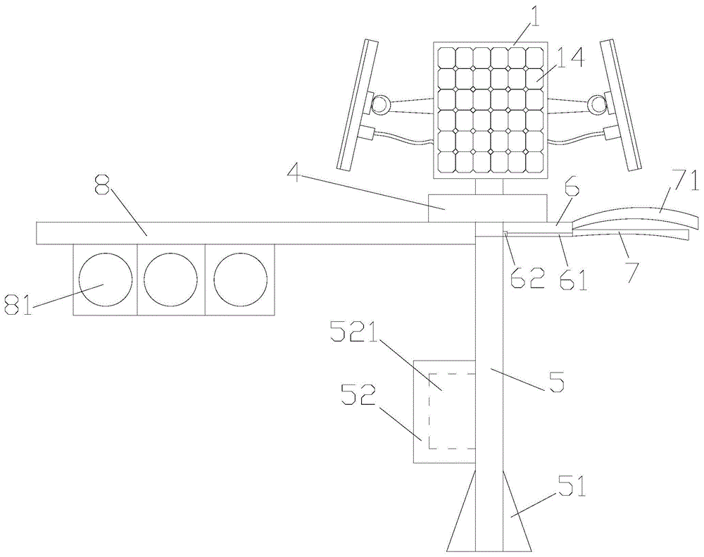 Solar street light traffic light multifunctional device