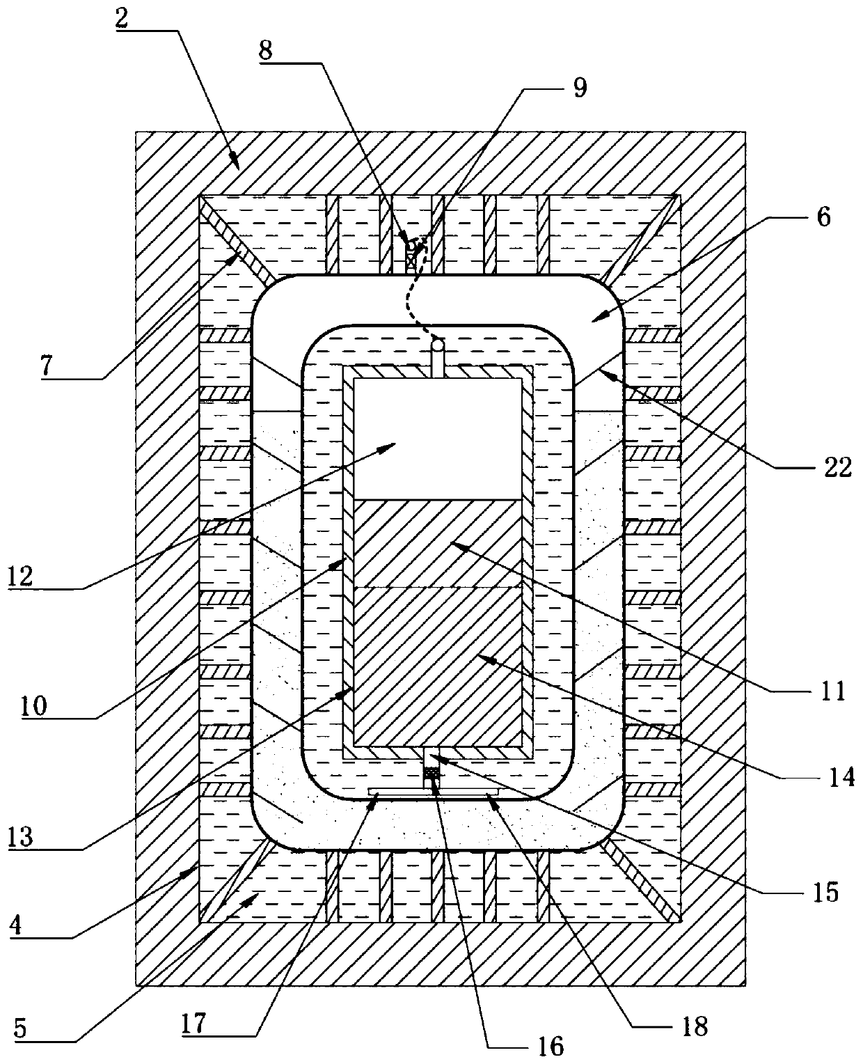 Steel heat-insulation fireproof door leaf