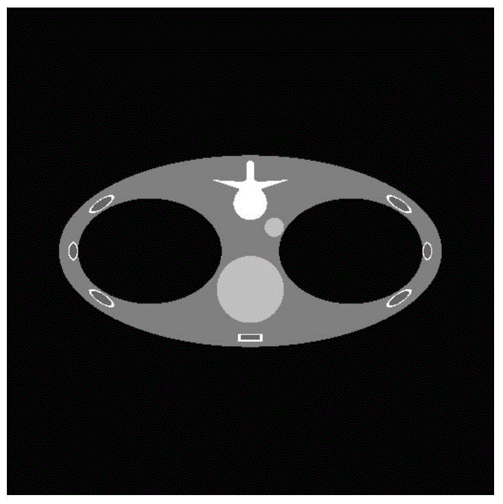 Method for iterating and reconstructing double-energy-spectrum CT image