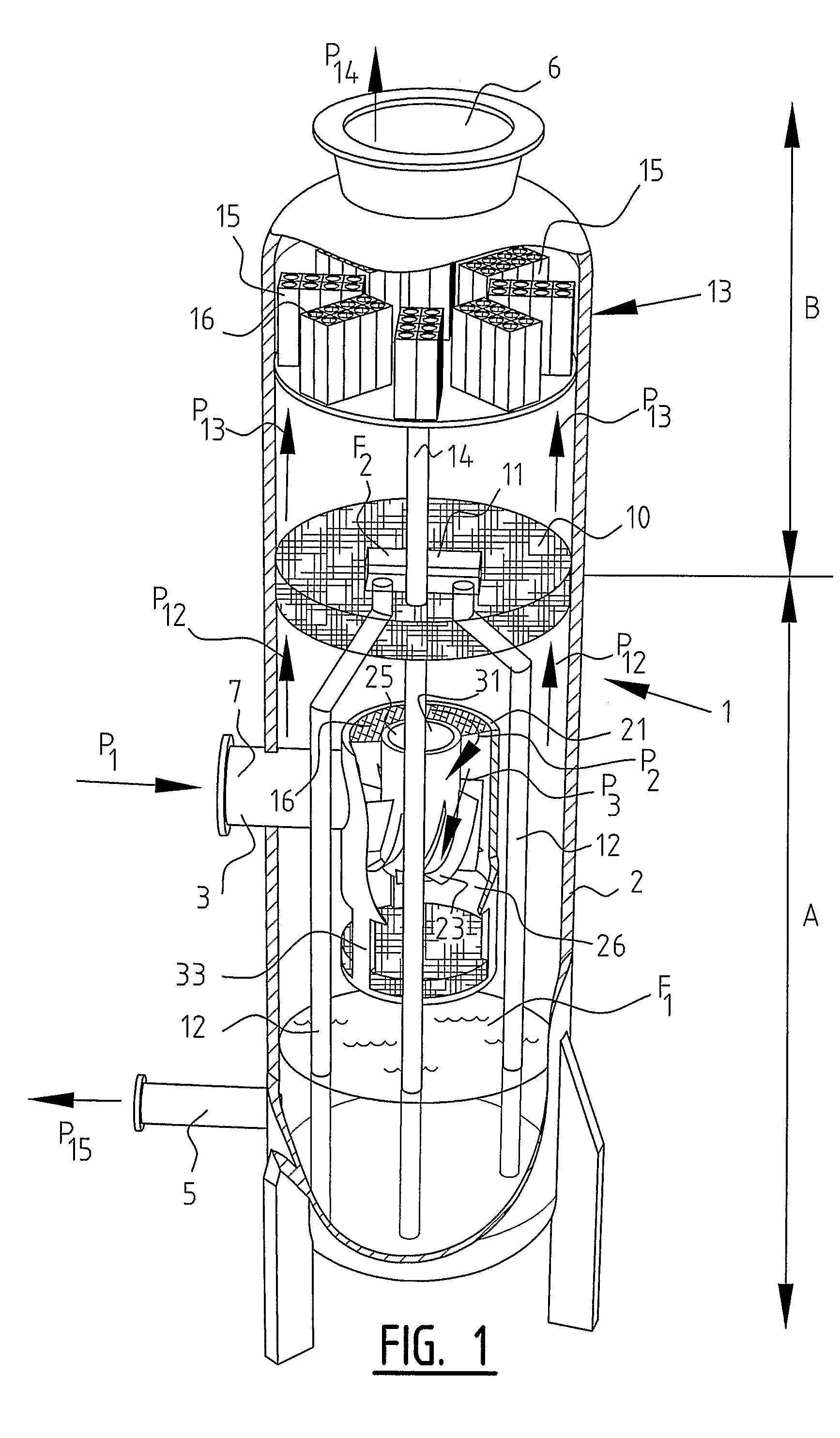 System and inlet device for separating a mixture