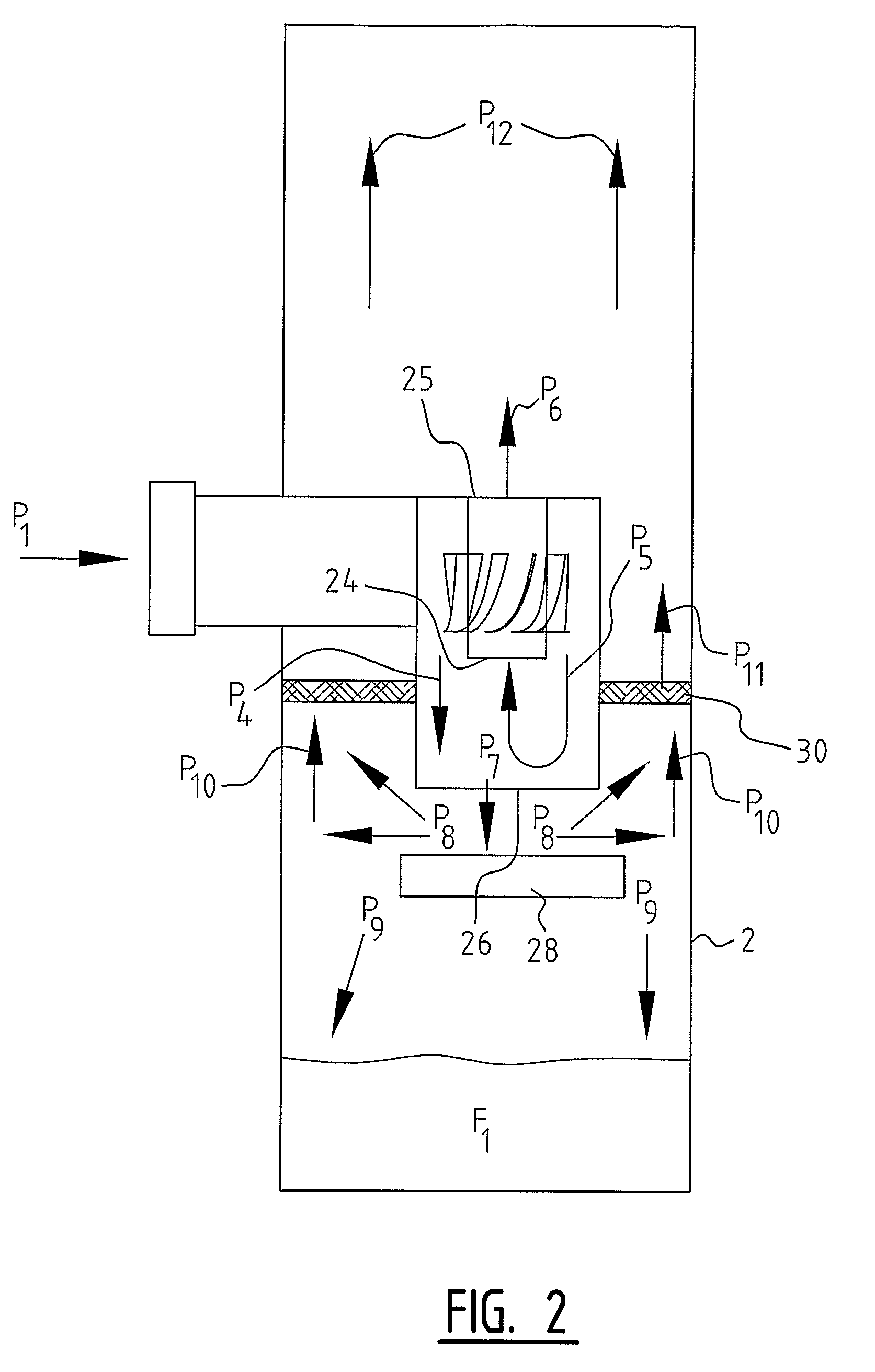 System and inlet device for separating a mixture