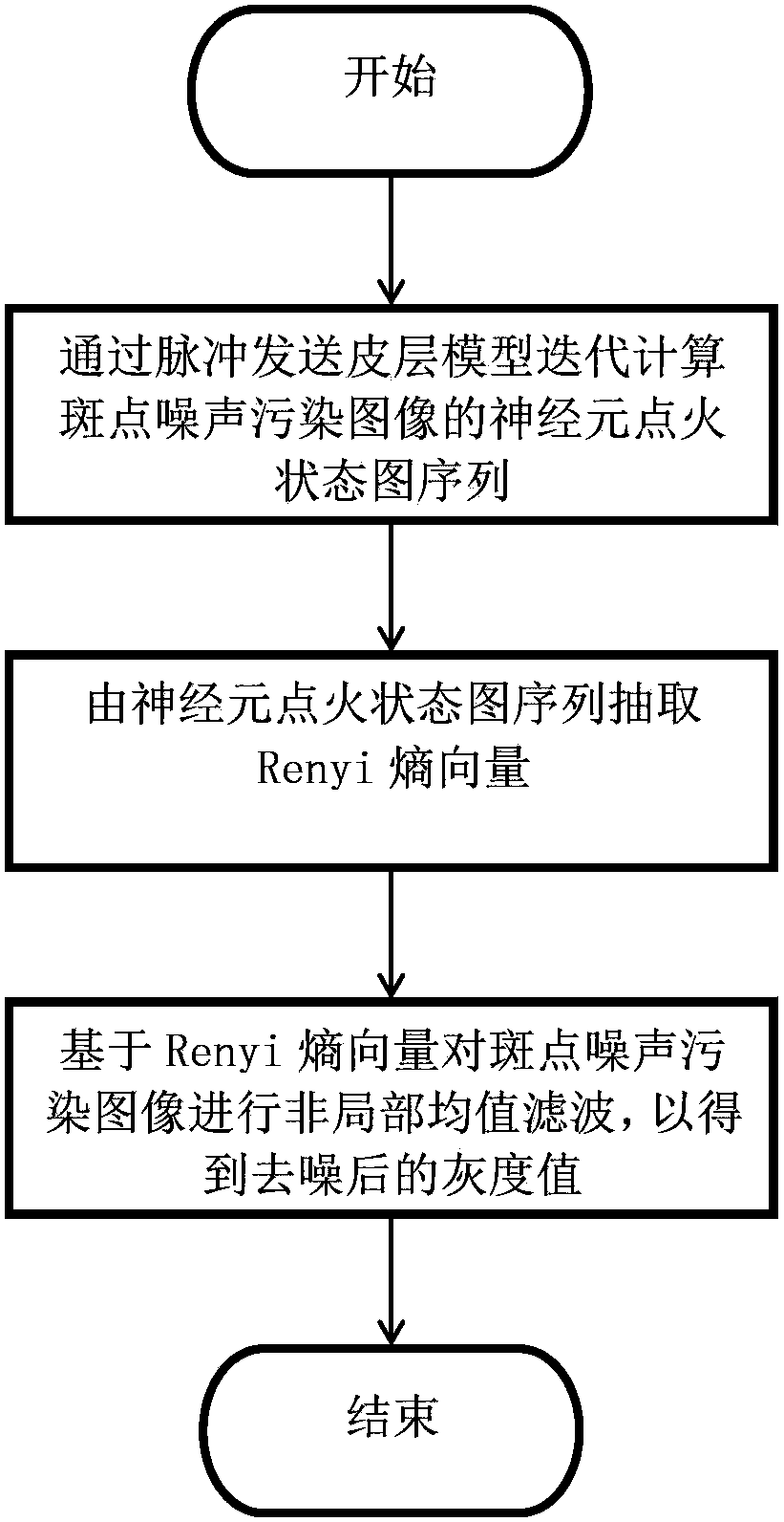 Non-local means filtering method for speckle noise pollution image