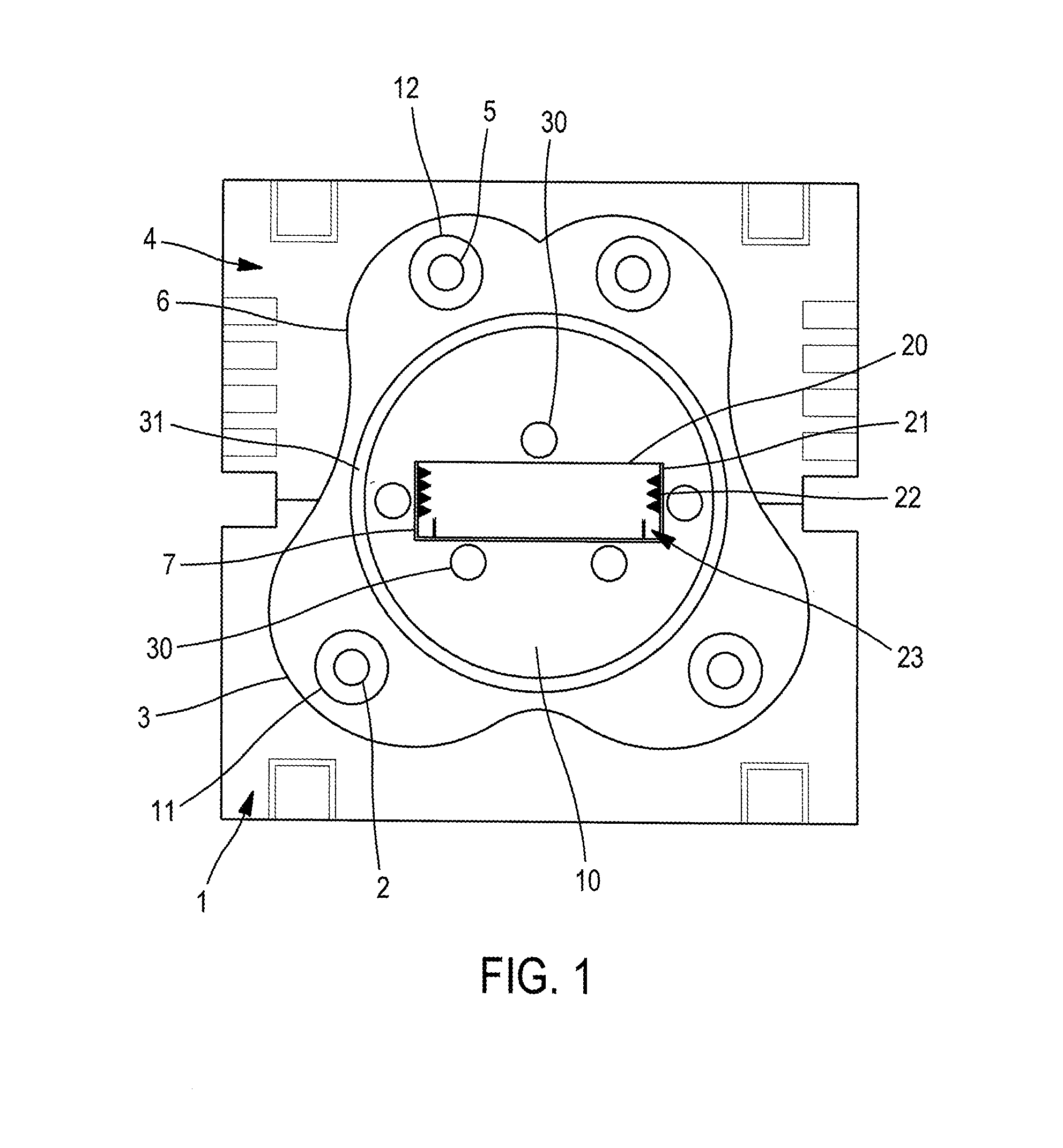 Device and method for the decontamination of hollow objects such as container caps using UV radiations