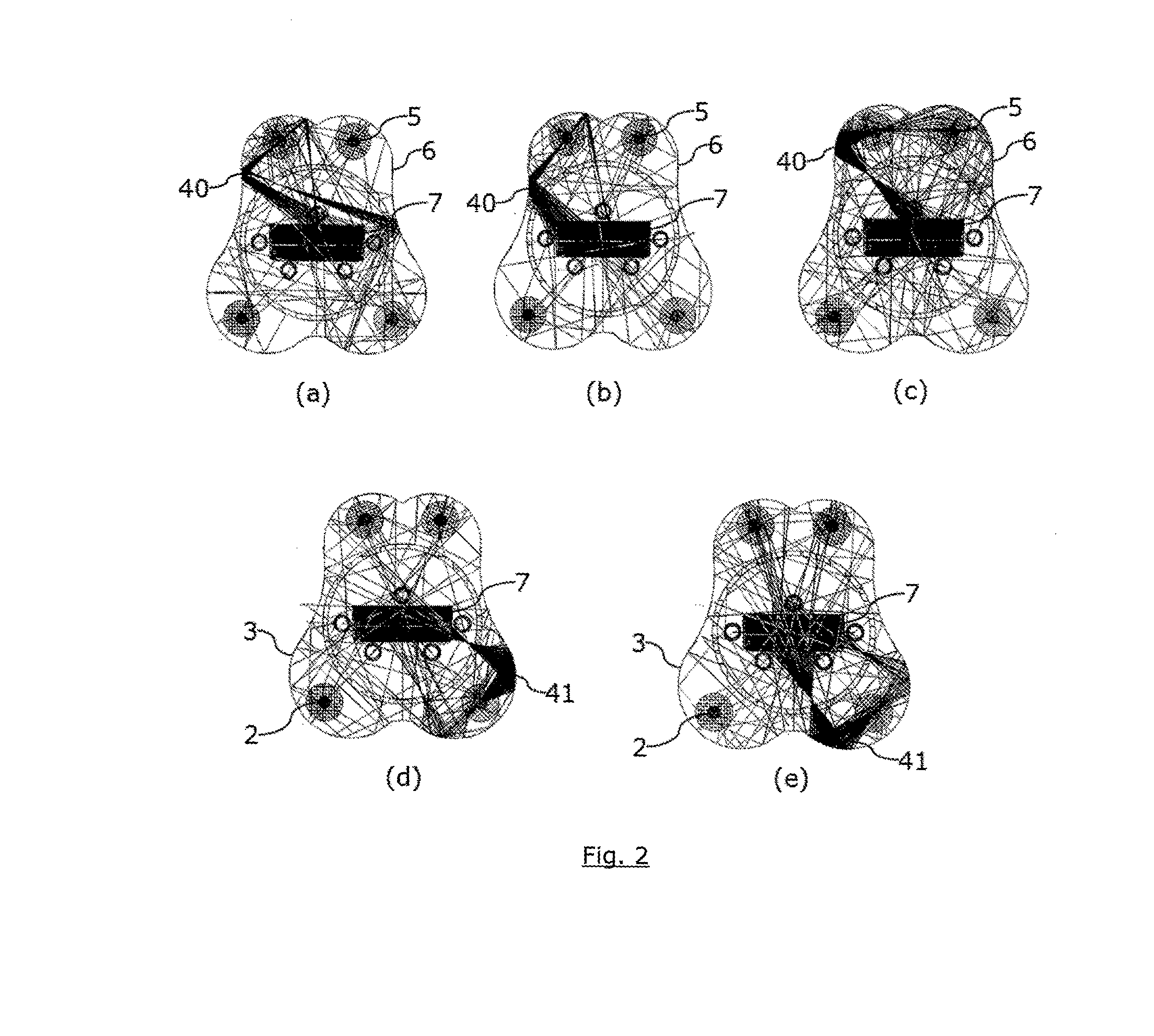 Device and method for the decontamination of hollow objects such as container caps using UV radiations