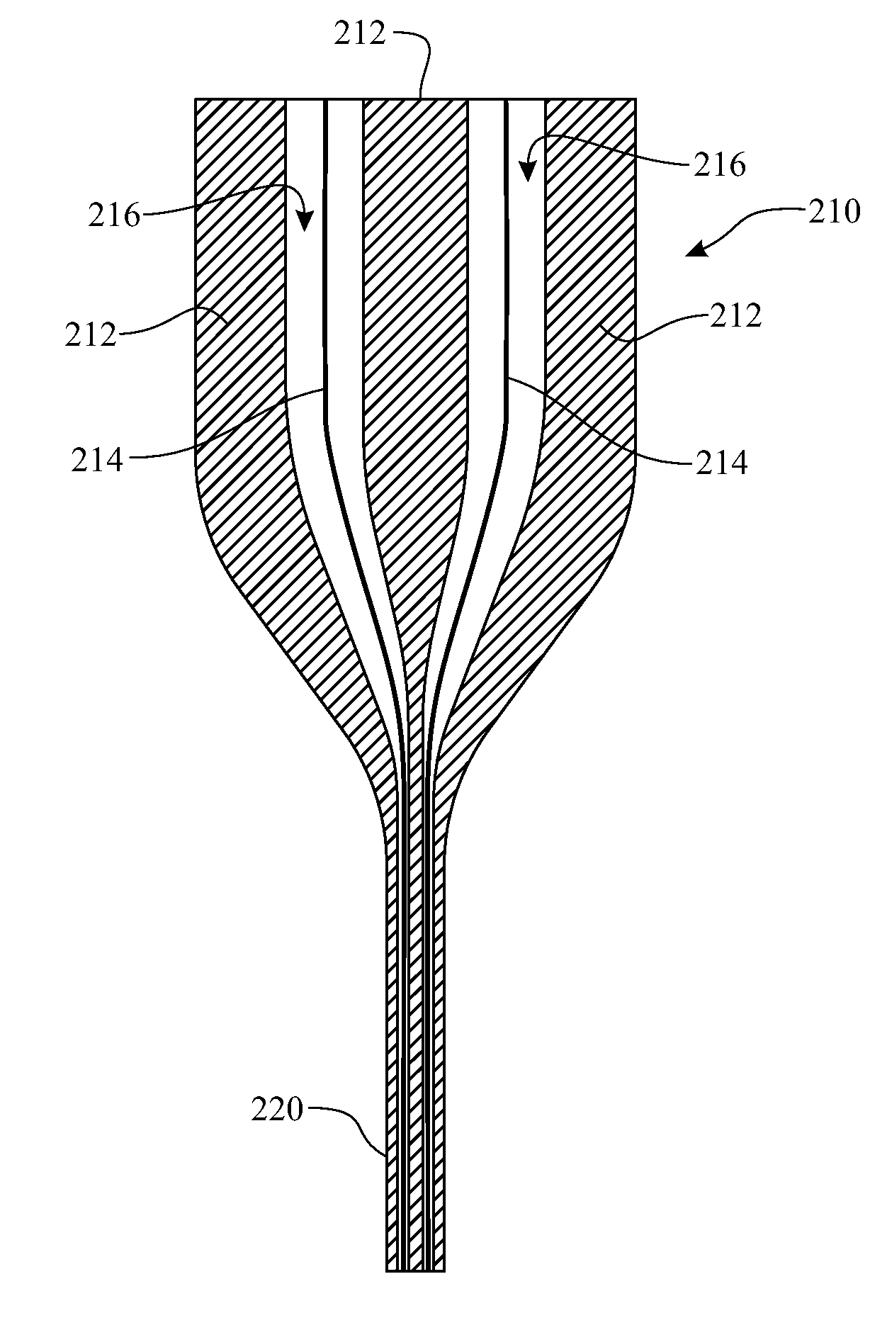 Method of co-drawing hybrid incompatible materials