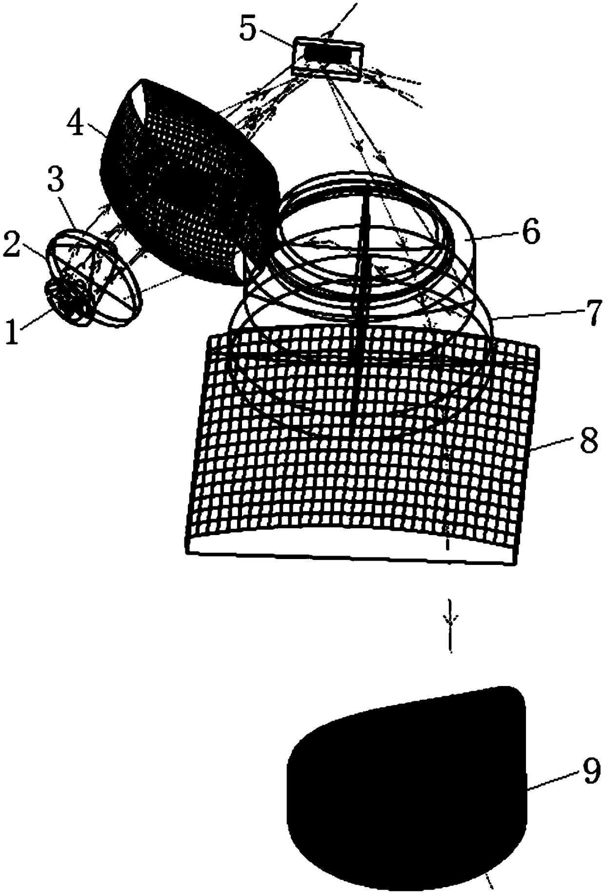 Automobile intelligent headlight lighting device based on SFV and DLP