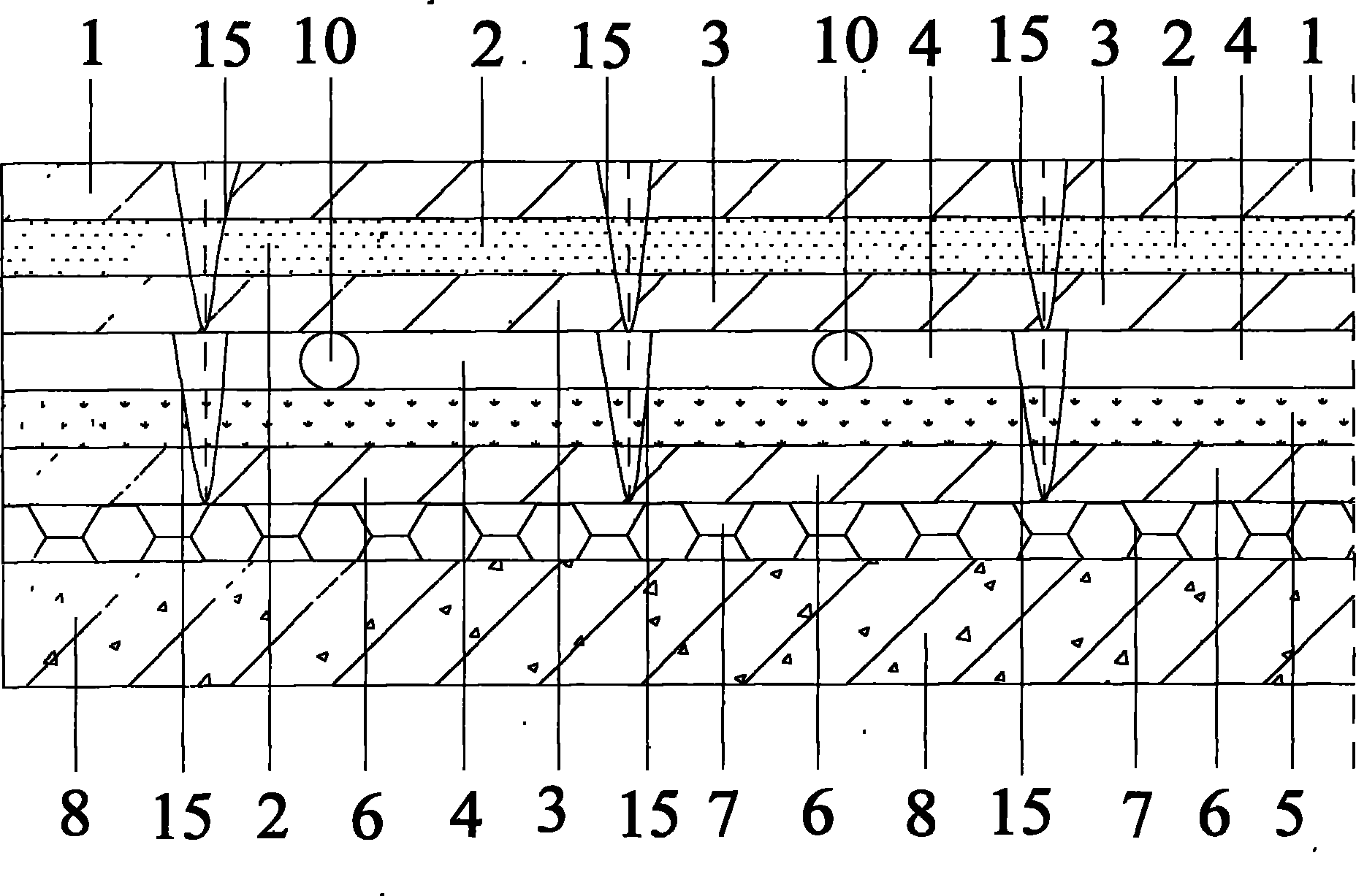 Greening soilless lawn for roof surface, production method and using method thereof