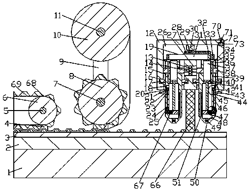 Toothed belt bottom cloth based on electromagnetic principle