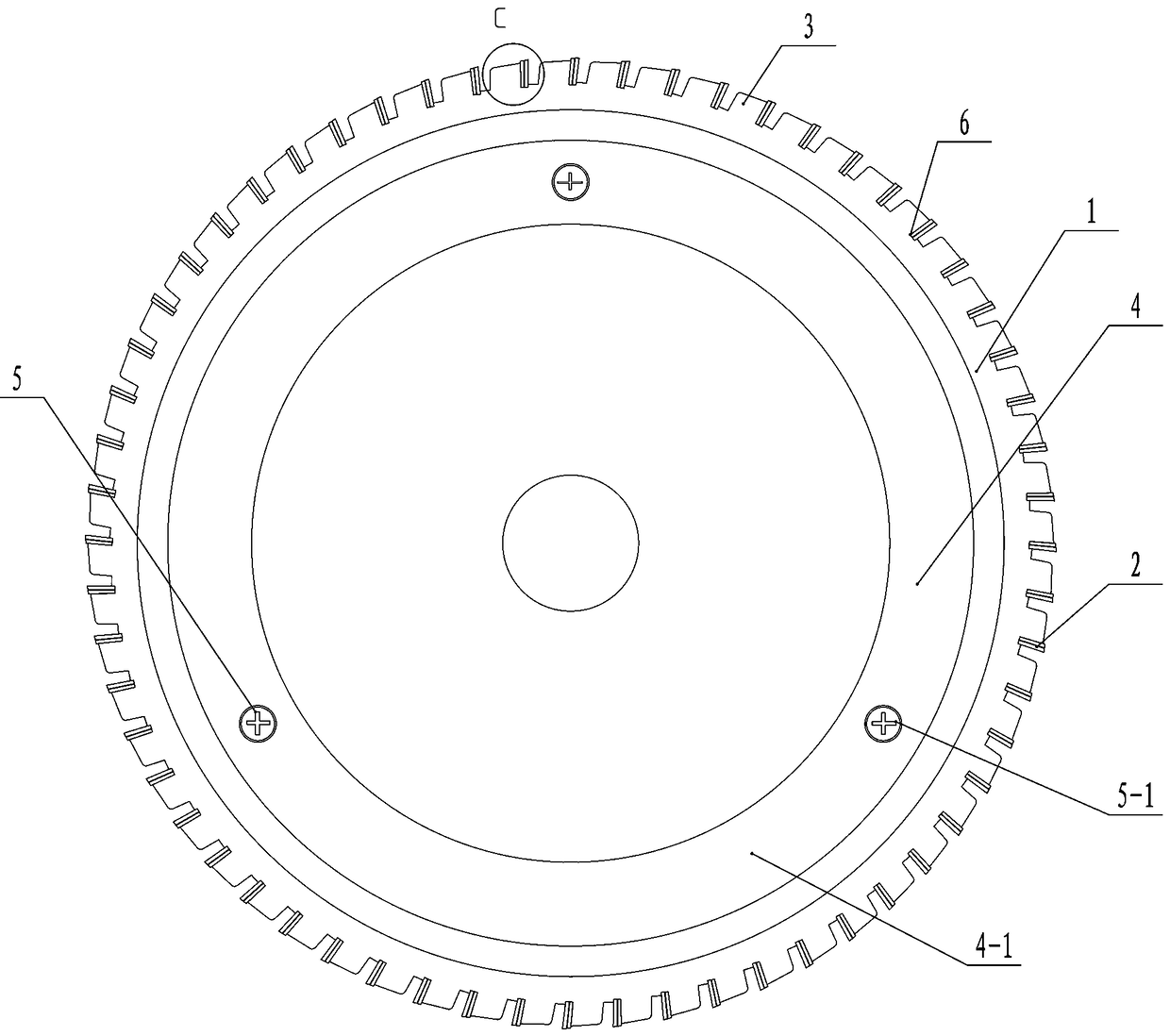 A dual-purpose saw blade for cutting and grinding