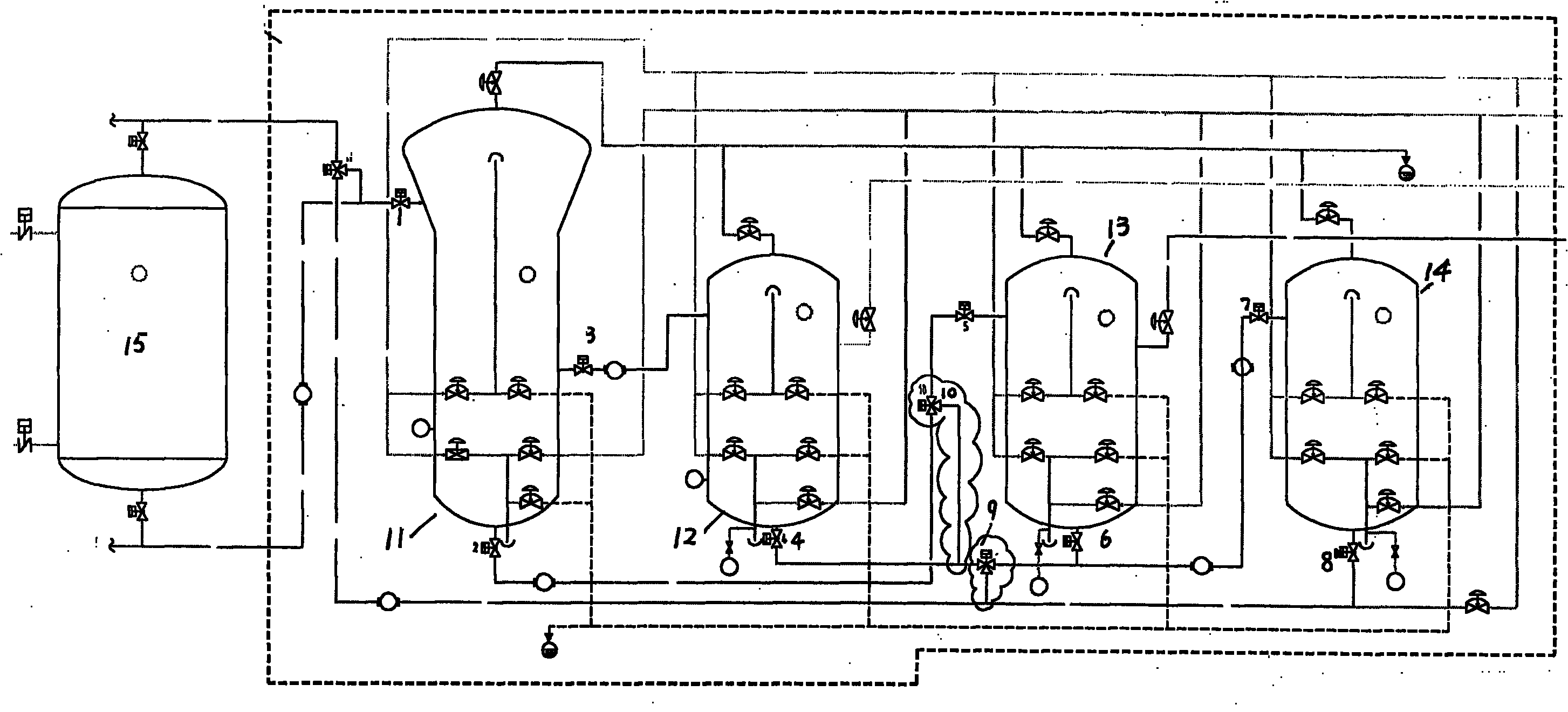 Four-tower mixed ion exchanger resin external separation regeneration method