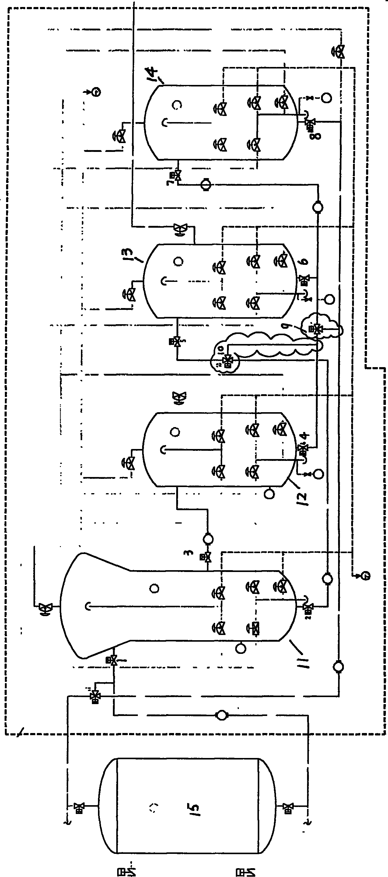 Four-tower mixed ion exchanger resin external separation regeneration method