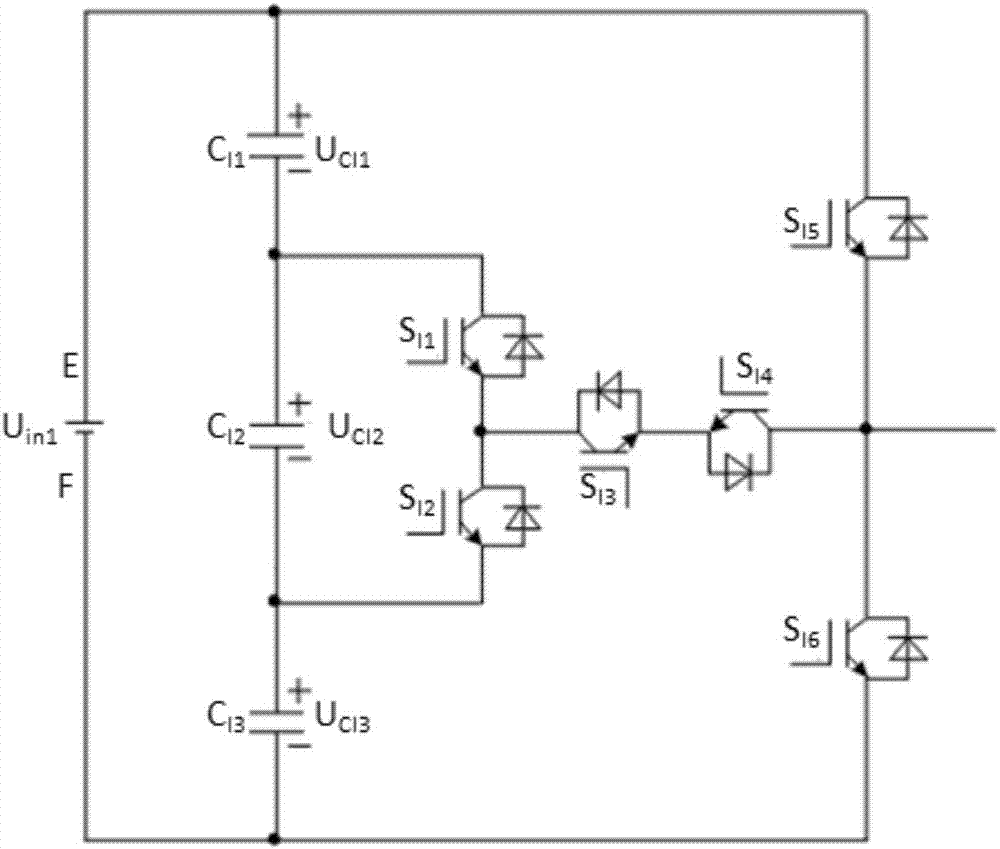 Double-T-type four-level inverter unit, application circuits containing double-T-type four-level inverter unit and modulation methods of circuits