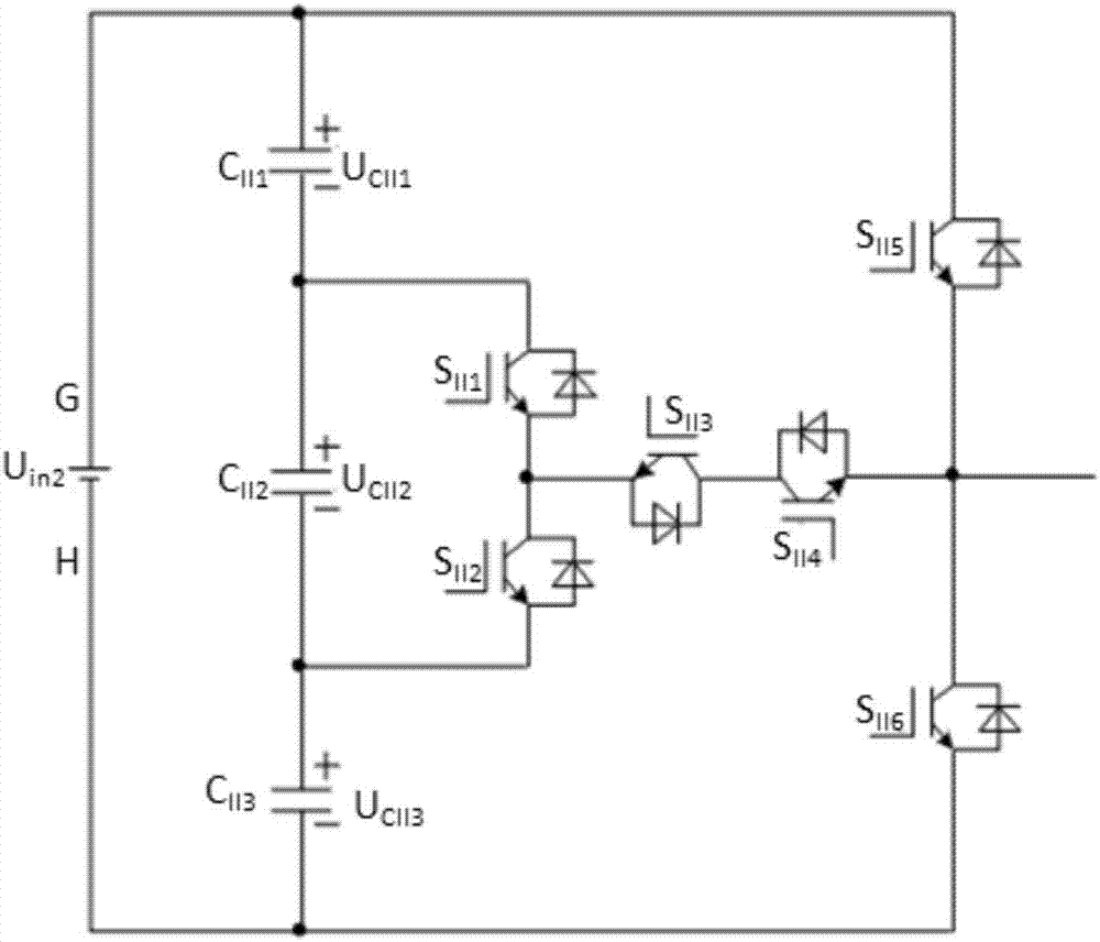 Double-T-type four-level inverter unit, application circuits containing double-T-type four-level inverter unit and modulation methods of circuits