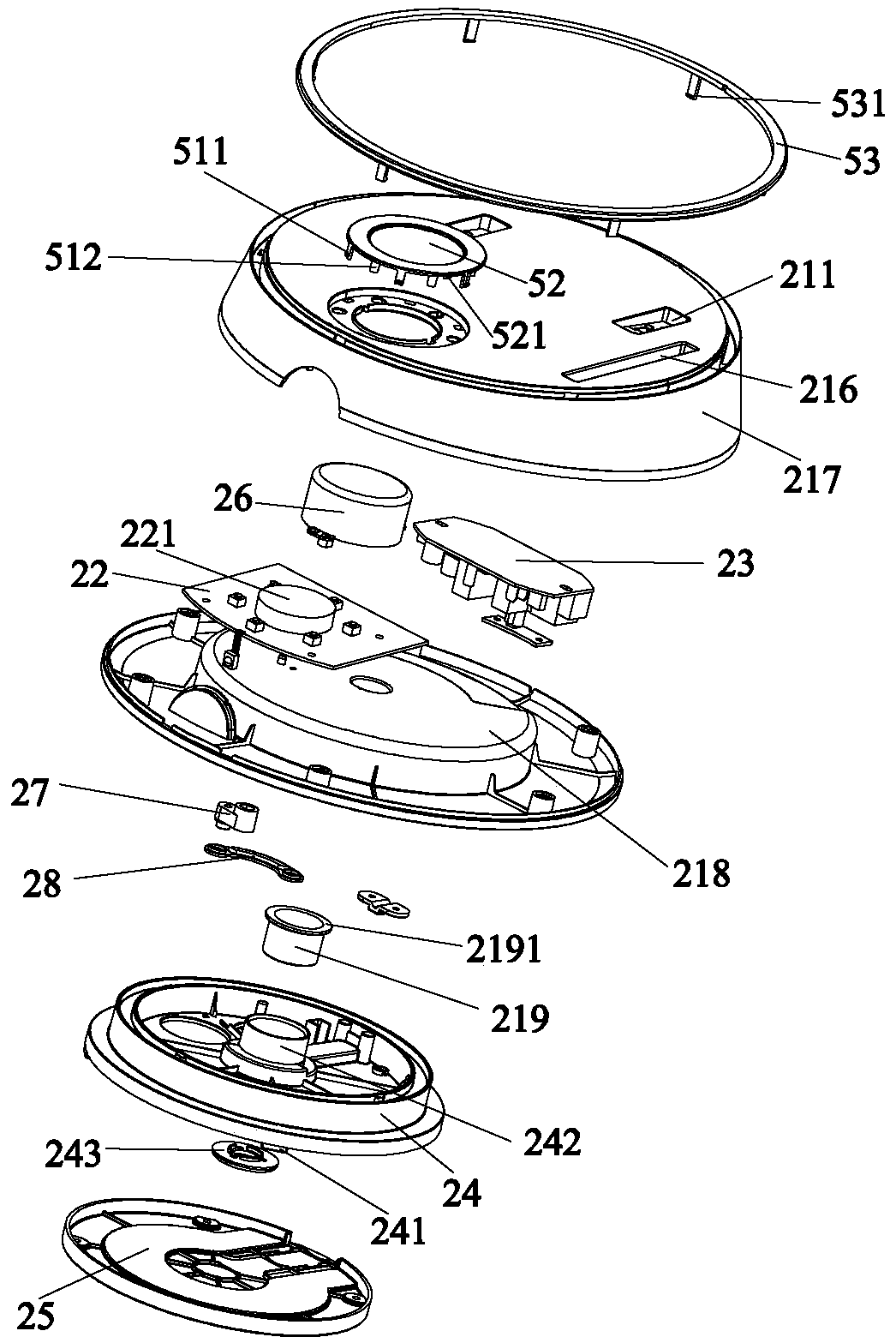 Convenient-to-assemble circulation fan capable of rotating up and down left and right