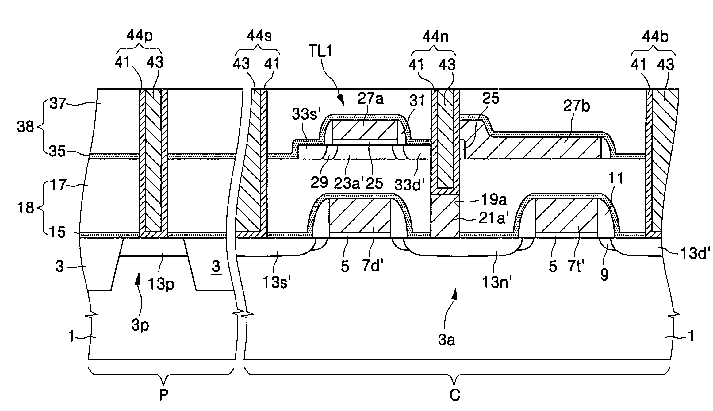 Methods of fabricating a semiconductor device having a node contact structure of a CMOS inverter