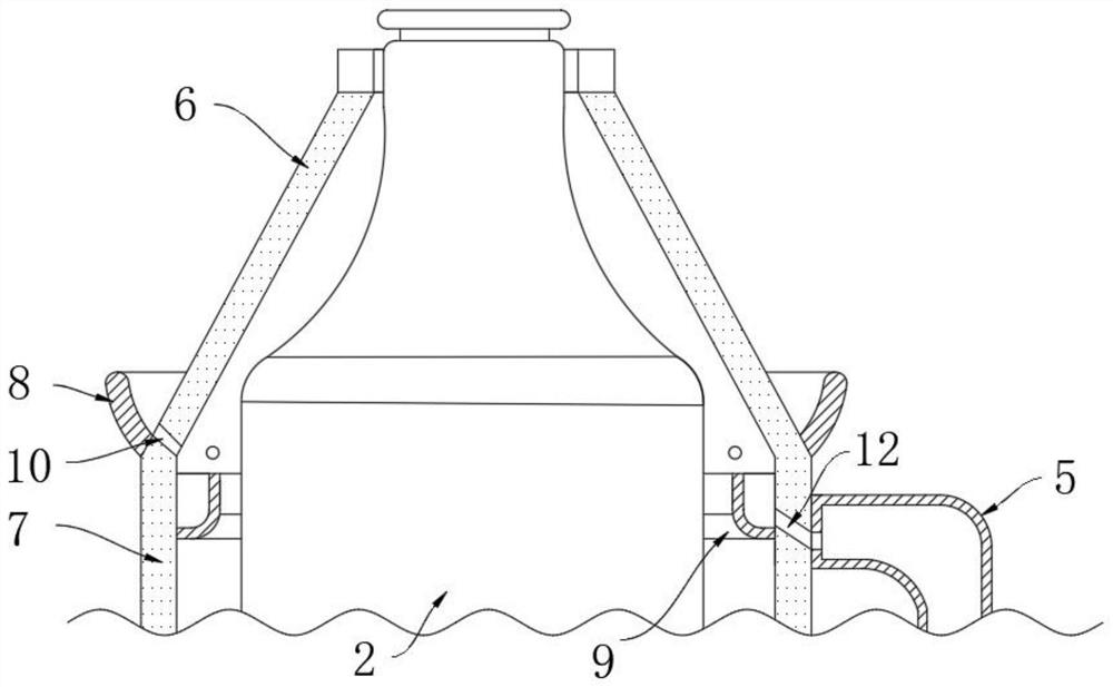 Water bottle shell structure capable of preventing lower liner from falling off