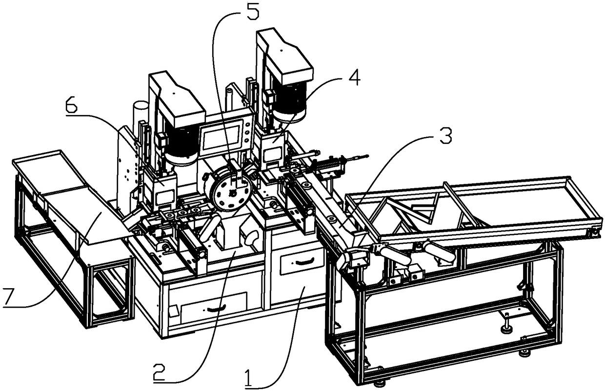 Full-automatic magnetic ring chamfering grinding equipment for continuously conveying magnetic rings