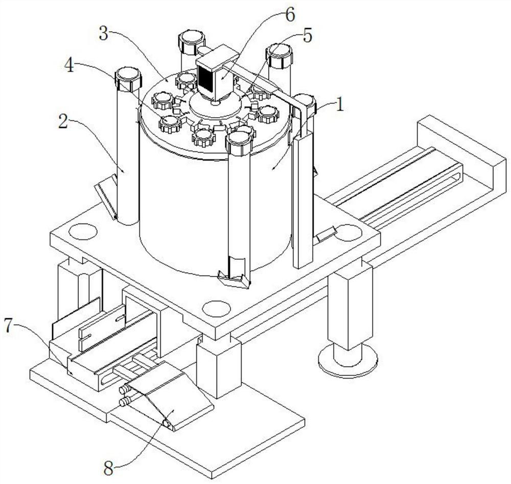 Automatic mixing and moving feeding system for novel building material production process