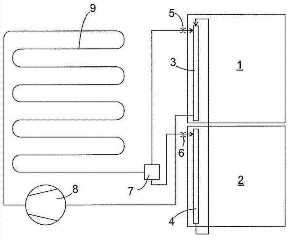 Refrigeration device and refrigerating machine therefor