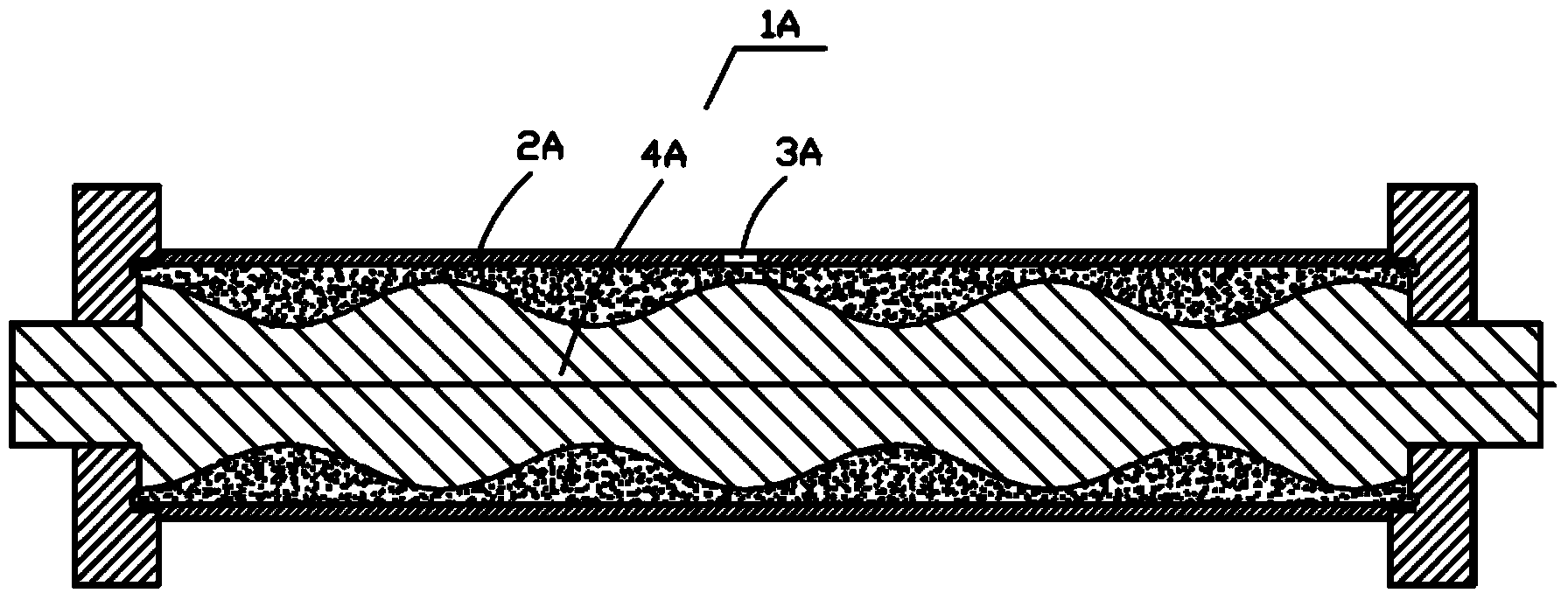 Rubber stator forming fixture and rubber stator forming process