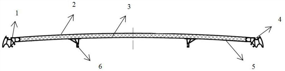 Modular sandwich car roof cover and manufacturing method thereof