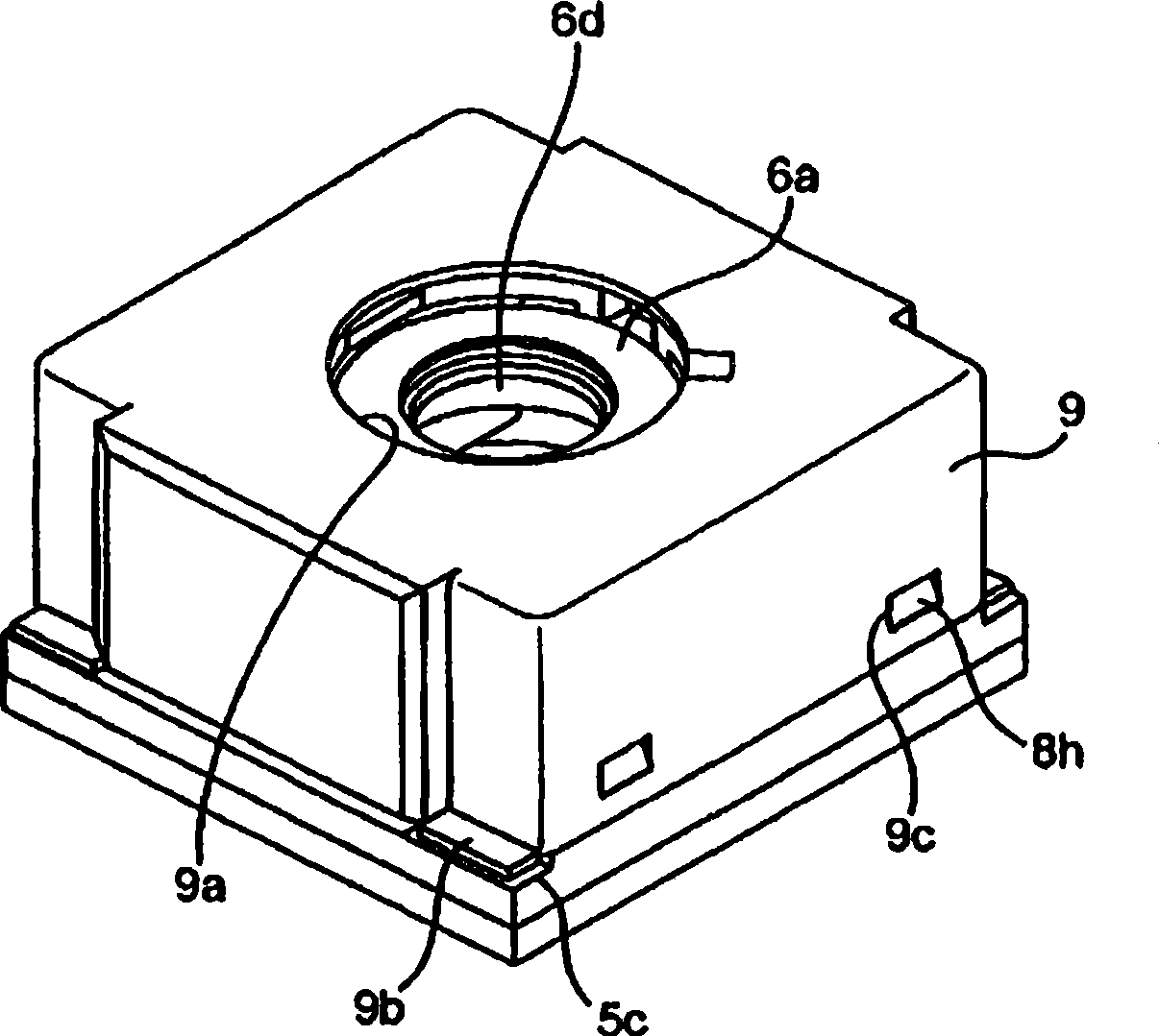 Drive regulation structure of piezoelectric actuator and lens drive equipped with the same