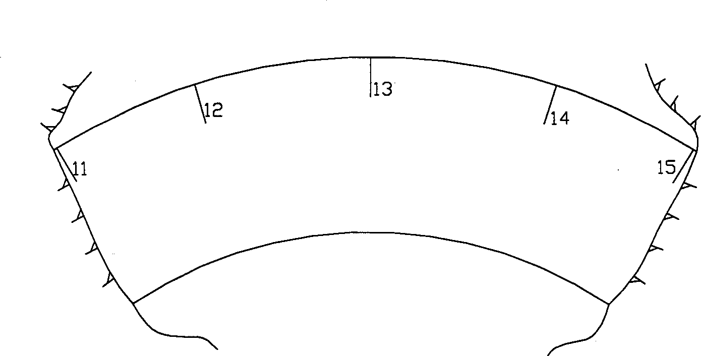 Artificial short-seam structure of rolled concrete arch dam