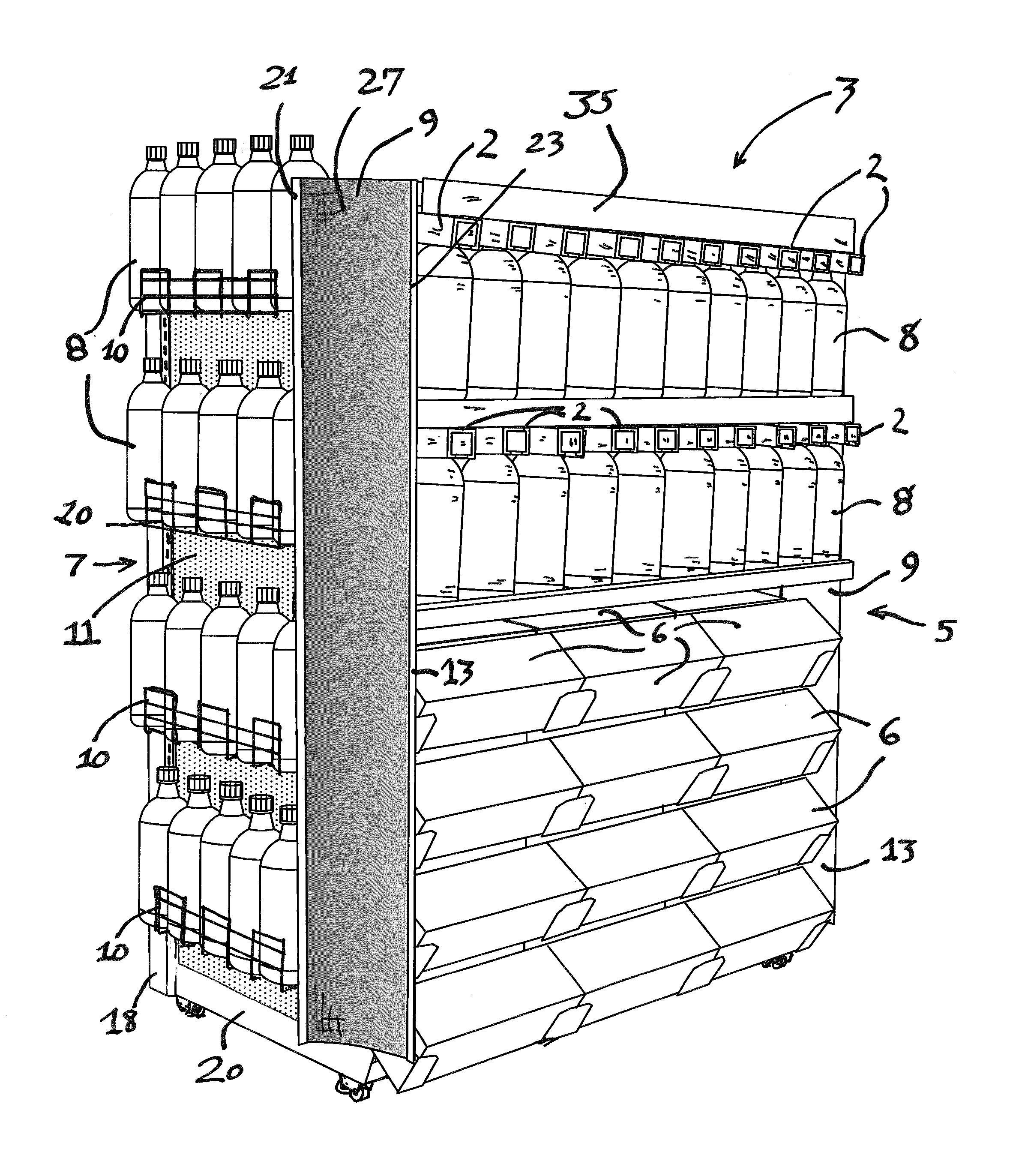 Display end unit structure