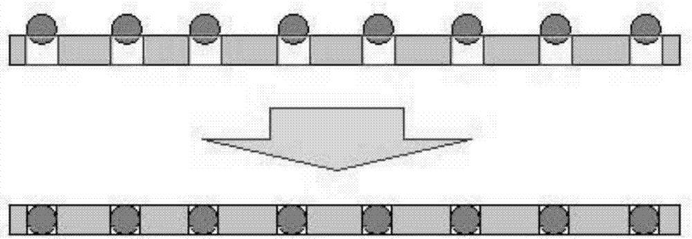 Processing method of spherical material quasicrystal lattice distribution in base material