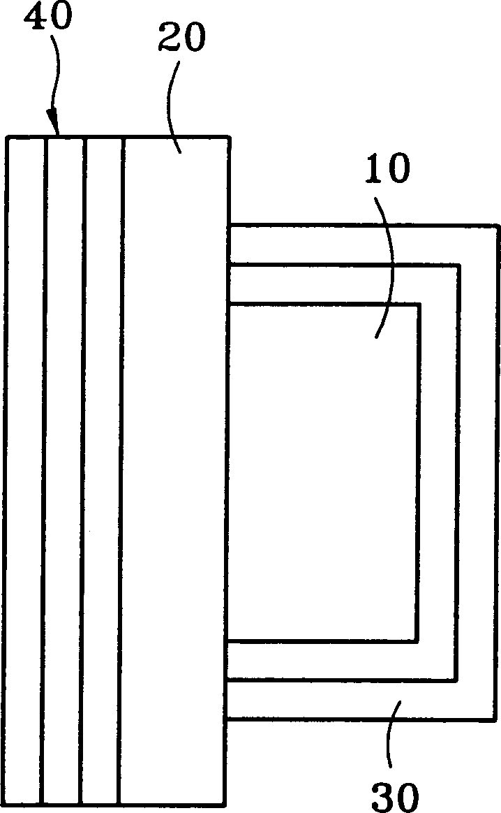 Light emitting unit structure with different colour on two faces