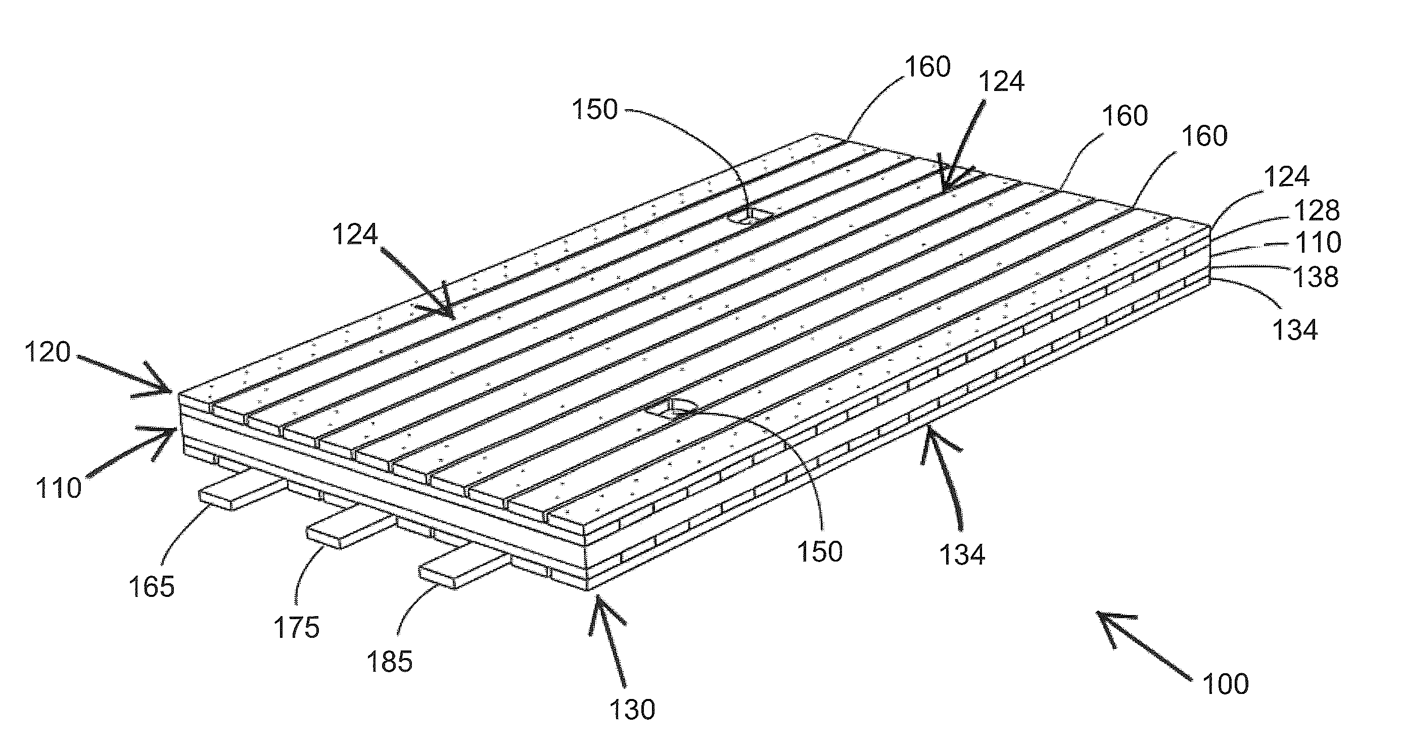 Industrial mat with molded core and outer abuse surfaces