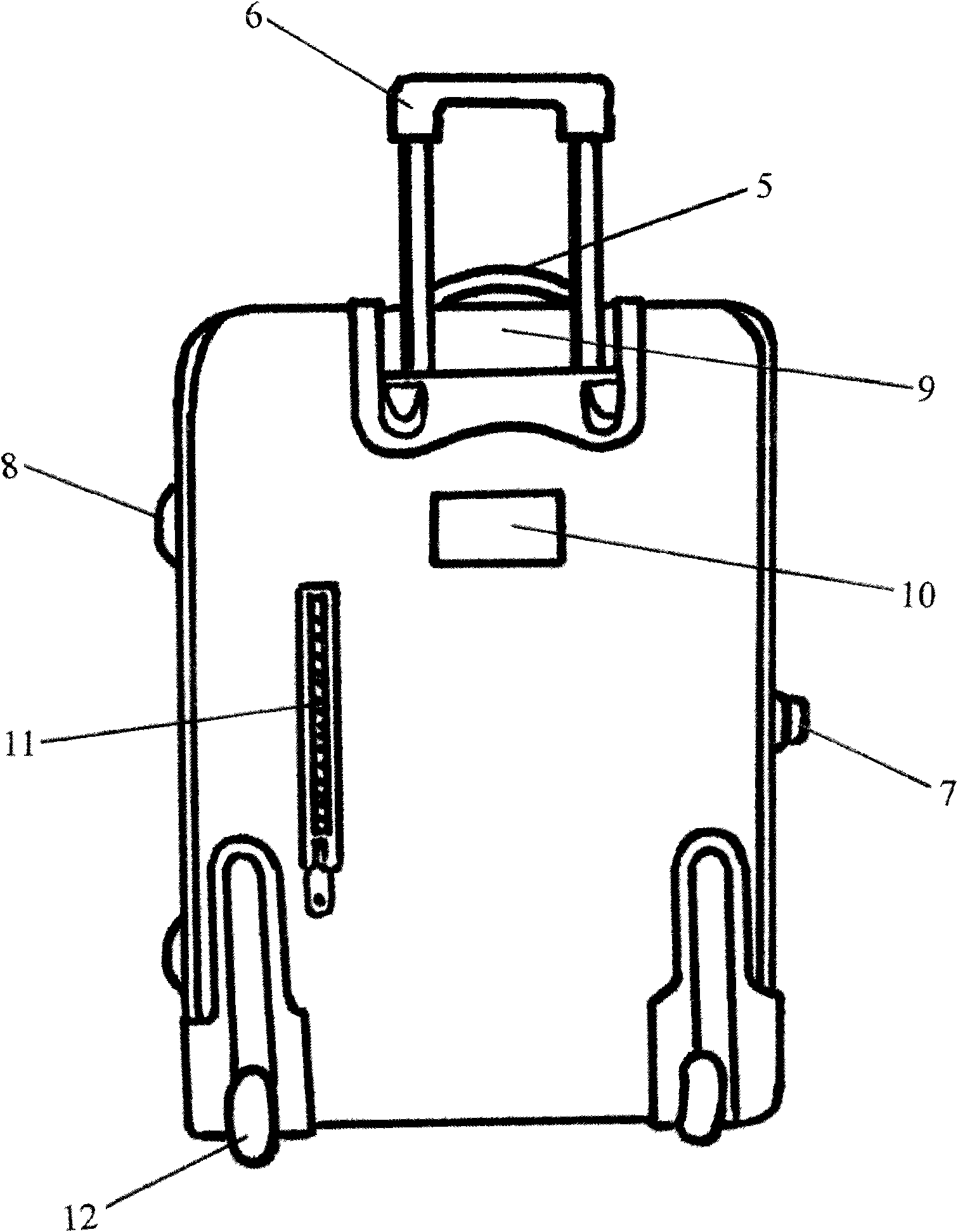 Draw-bar box with pockets and transverse side carrying handle