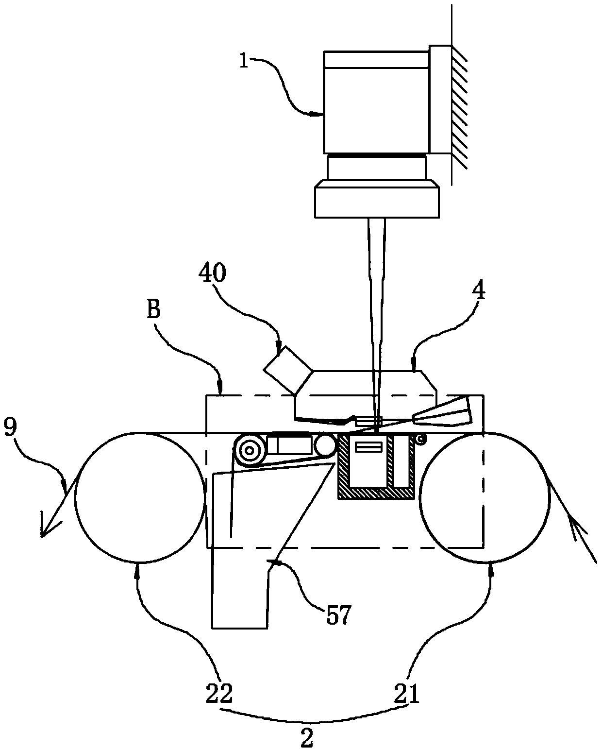 Battery tab laser cutting device