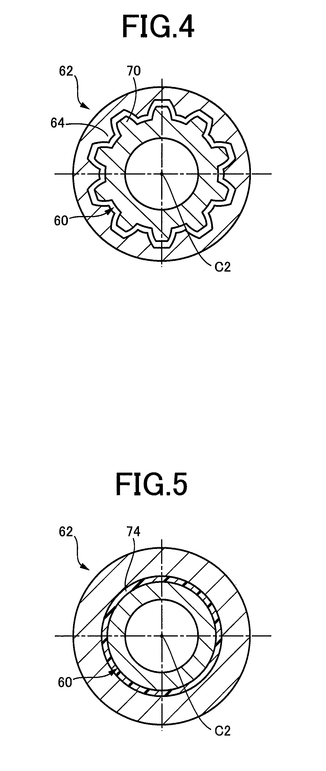 Support structure for rotating shafts of vehicle