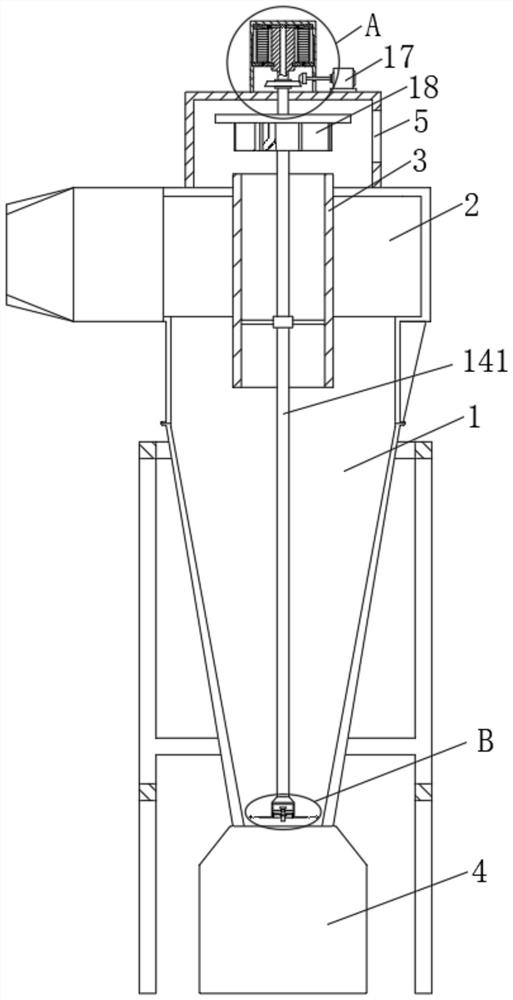 Anti-blocking cyclone dust collector