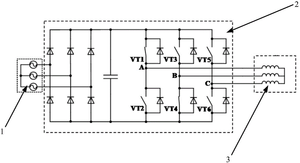 Three-phase motor open-phase detection method and system