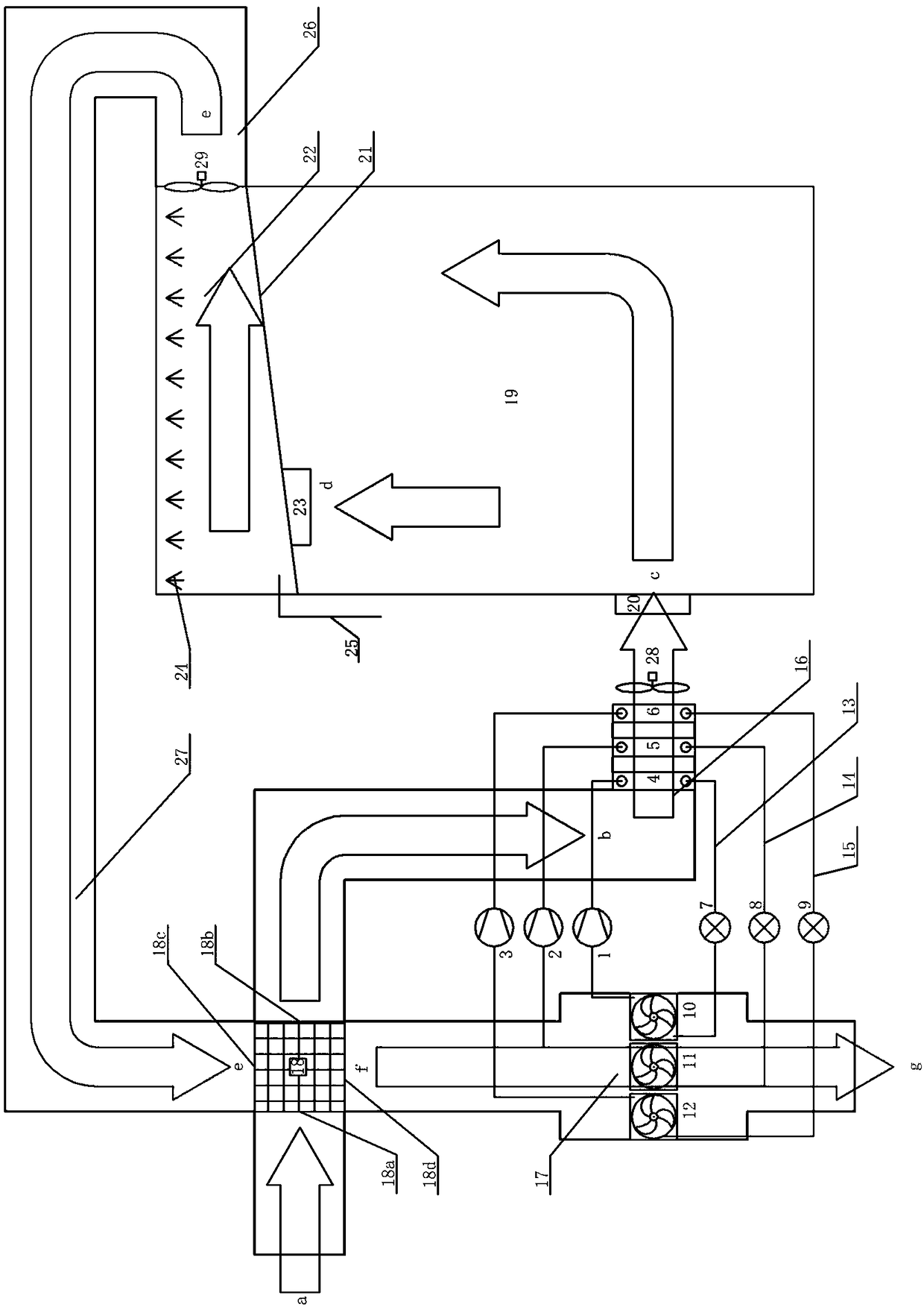 Multistage high-efficiency heat recovery type air source heat pump grain drying machine