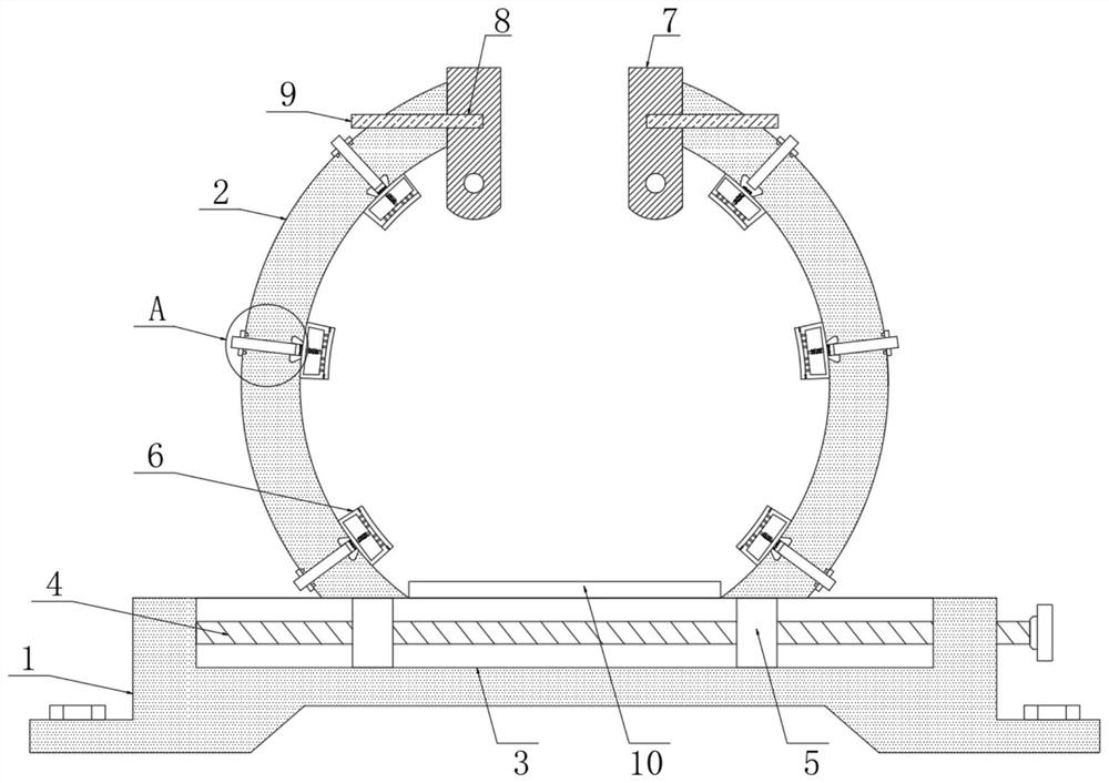 Cylindrical steel protection clamping device suitable for offshore ship transportation