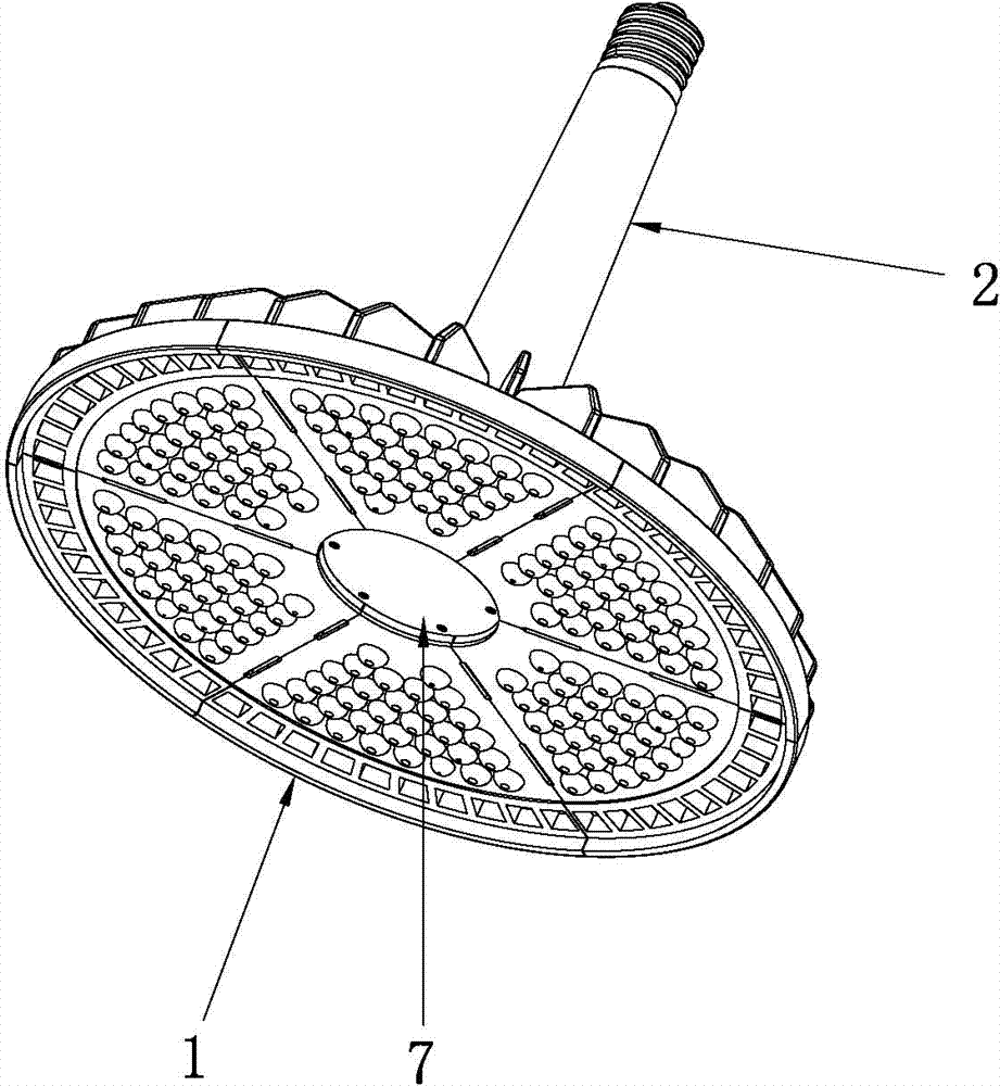 Modular seawater algae LED cultivating lamp