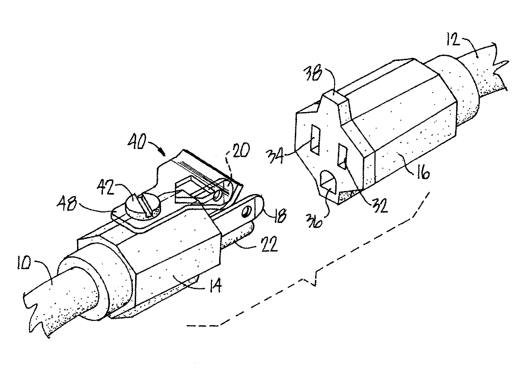 Electrical cord locking connector