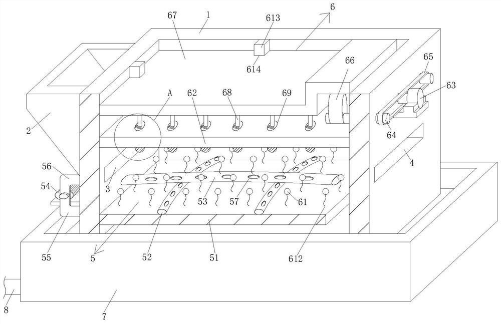 An intelligent automatic fabric manufacturing equipment with harmful substance processing function