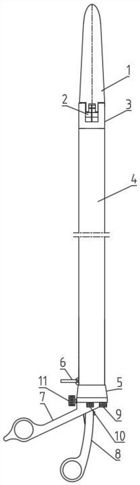 Cutting type multi-angle adjusting separating forceps for laparoscopic surgery