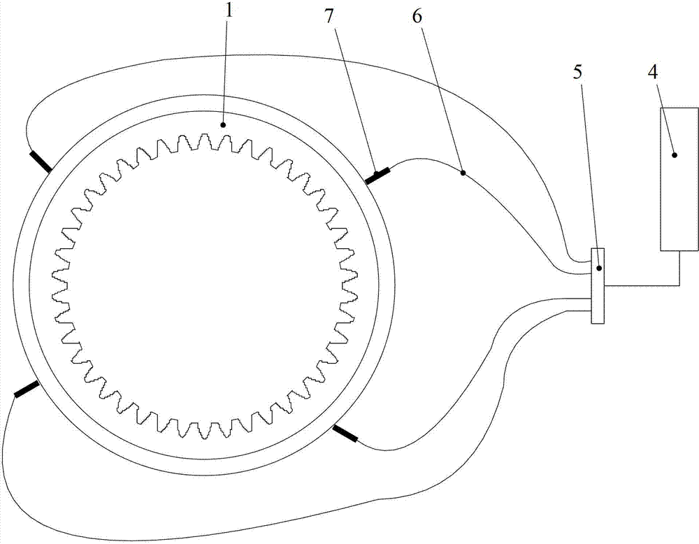 A method for on-line detection of wear amount of slewing bearing and automatic filling of lubricating grease