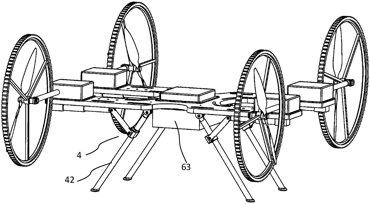 Triphibian rotor wing robot and working method thereof