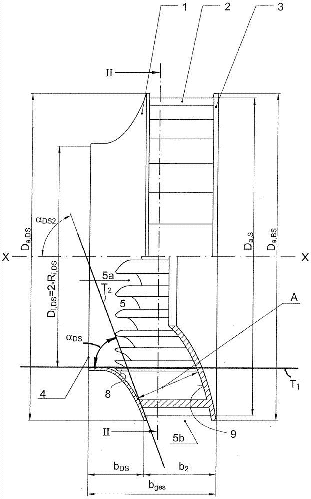 Radial impeller and fan assembly