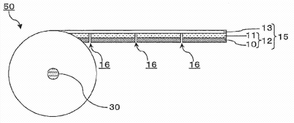 Continuous roll of optical function film, method of manufacture of liquid crystal display element employing same, and optical function film laminating device