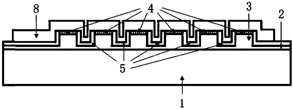 Diamond-based multi-channel barrier regulation and control field-effect transistor and preparation method thereof