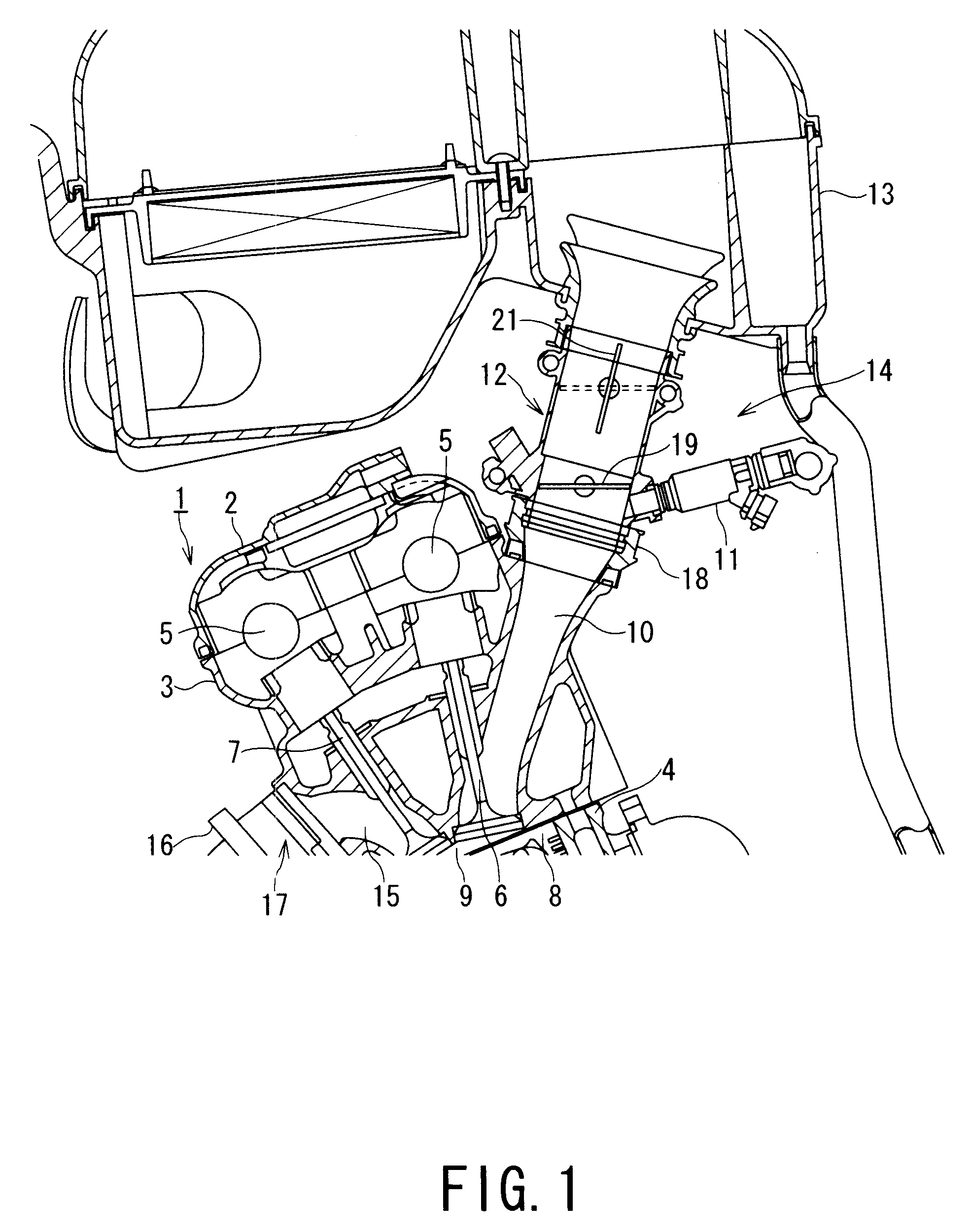 Intake control device for vehicle engine