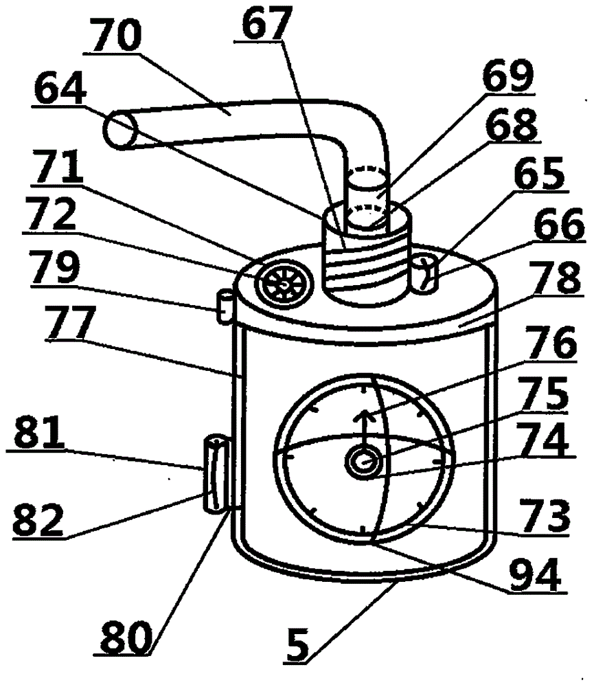 Closed upward horizontal CT diagnostic device